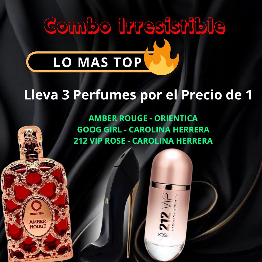 2) KIT 3 PERFUMES DAMA Y SOLO PAGAS 1