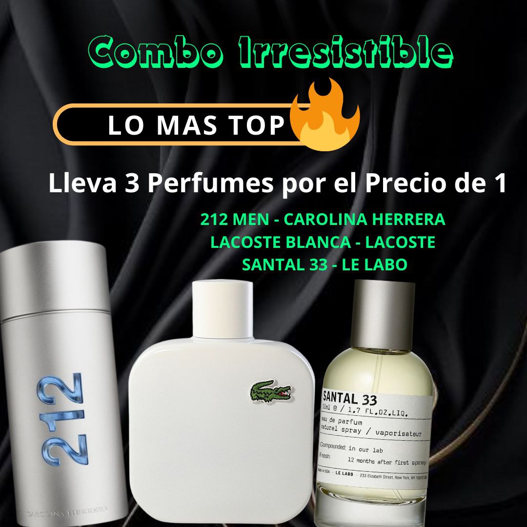 4) KIT 3 PERFUMES CABALLERO Y SOLO PAGAS 1